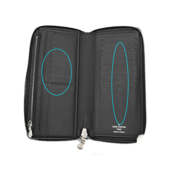 Louis Vuitton Wallet Long Zippy Zip Black Vertical Graphite Damier - Picture 3 of 5